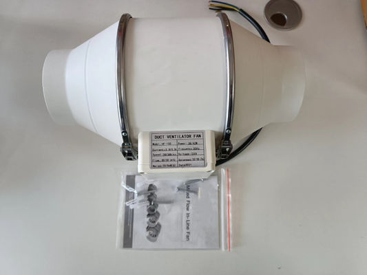 240V White Variable Speed Inline Duct Exhaust Fan for 4 Inch 5 Inch 8 Inch Efficiency