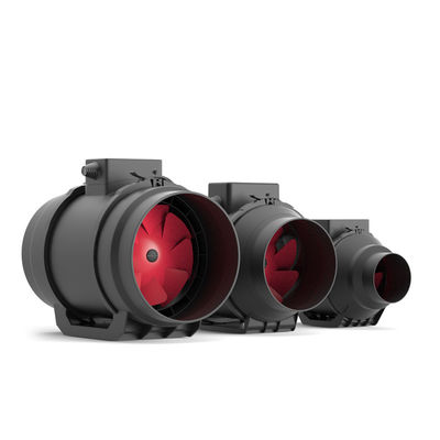 OEM Design Black Mass Silent Inline Fresh Air Wind Mixed Flow Duct Extractor Fan