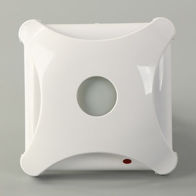 Centrifugal Blade Bathroom Type Square Air Extractor Fan in White ABS Plastic Material
