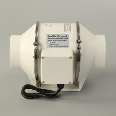 Low Noise 4'' 5'' Plastic Inline Duct Fan Controllable Exhaust Low Noise 2 Speed Levels