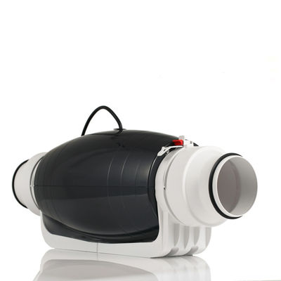 Plastic 5 Inch TT Mixed-Flow 2 Speed Inline Exhaust Duct Fan for Hydroponic Growing Systems