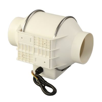 Plastic Blade Centrifugal Fan 125mm Low Noise Hydroponics Electrical Mixed Flow Duct Fan