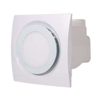 ABS Material 6 Inch Square Wall Mounted Bathroom Ventilation Exhaust Fan For Home