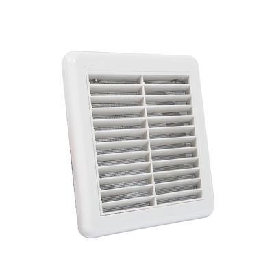 100mm Square Plastic Grill White PP Ducting Ventilation Extract Fan with Insect Nets