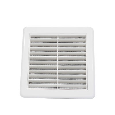 100mm Square Plastic Grill White PP Ducting Ventilation Extract Fan with Insect Nets