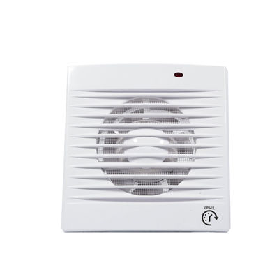 Square Bathroom and Kitchen Ventilation Fan with Axial Flow and Wall Mounting Design