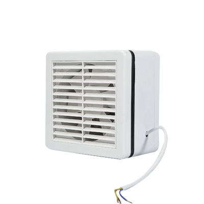 Plastic Square Wall Mounted Bathroom Exhaust Fan with Louver Net and Axial Flow Design