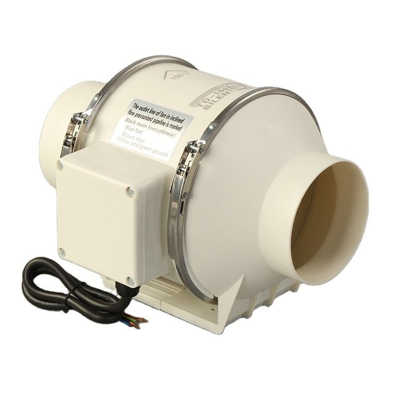 Low Noise 4'' 5'' Plastic Inline Duct Fan Controllable Exhaust Low Noise 2 Speed Levels