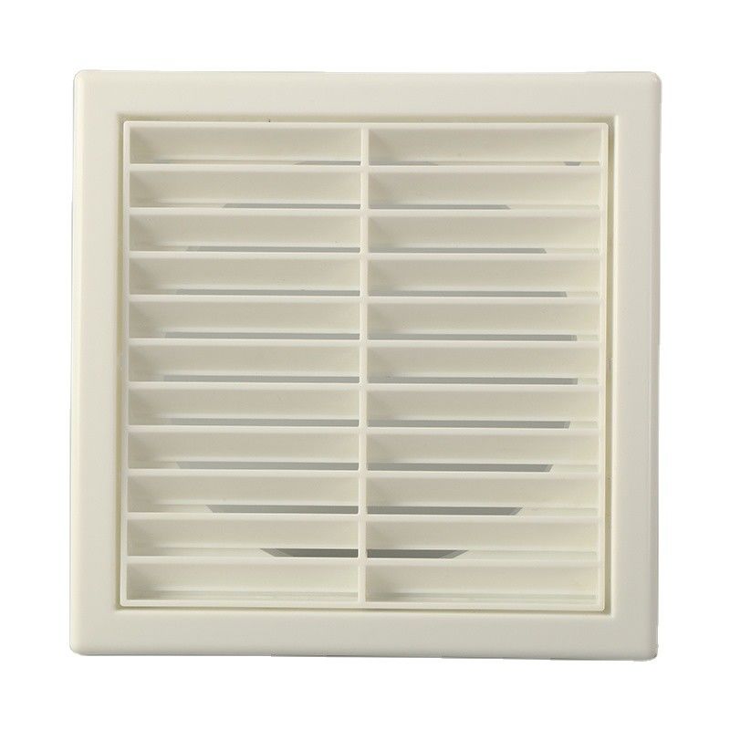White 100/125/150mm Ventilation Plastic Eggcrate Grille for Wall Fan Installation