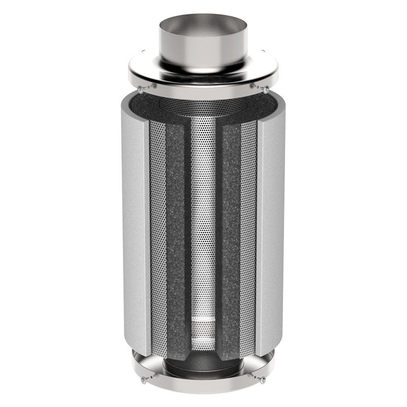 Stainless Steel Hydroponics Indoor Plants Carbon Air Filter for 4-12 Inch Grow Tents