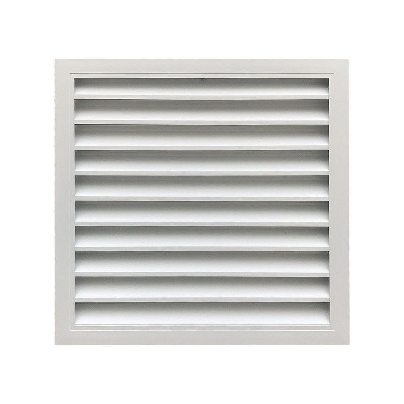 Adjustable Air Outlet Grille in White for Wall Fan Mounting in Construction Ceiling