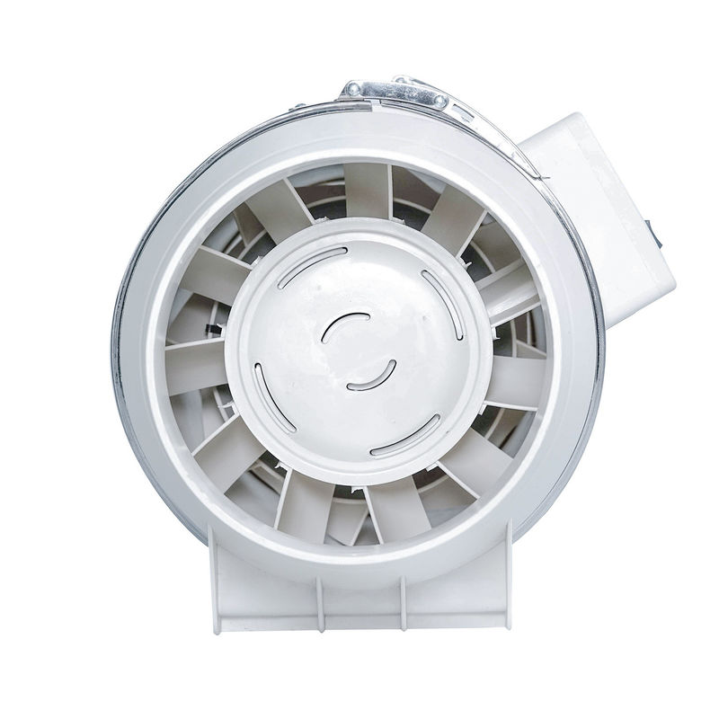 4&quot; inch 220v Electric Inline Duct Fan for HVAC Axial Ventilation Exhaust Plastic White 100mm