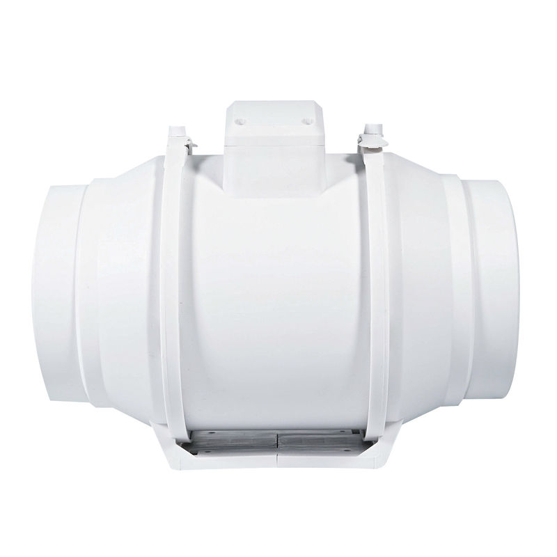 White 6 Inch Exhaust Booster Fan for Hydroponic Grow Tent Speed Controller Included