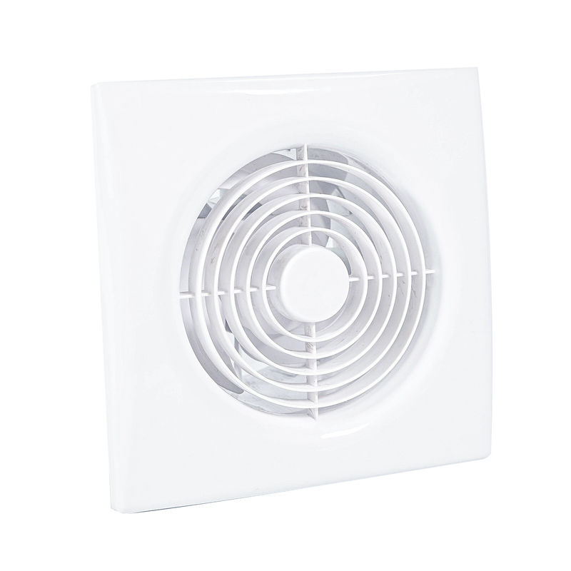 240V 6&quot; 8&quot; 10&quot; 12&quot; Plastic Metal Back Square Bathroom Exhaust Fan For Wall Mounting